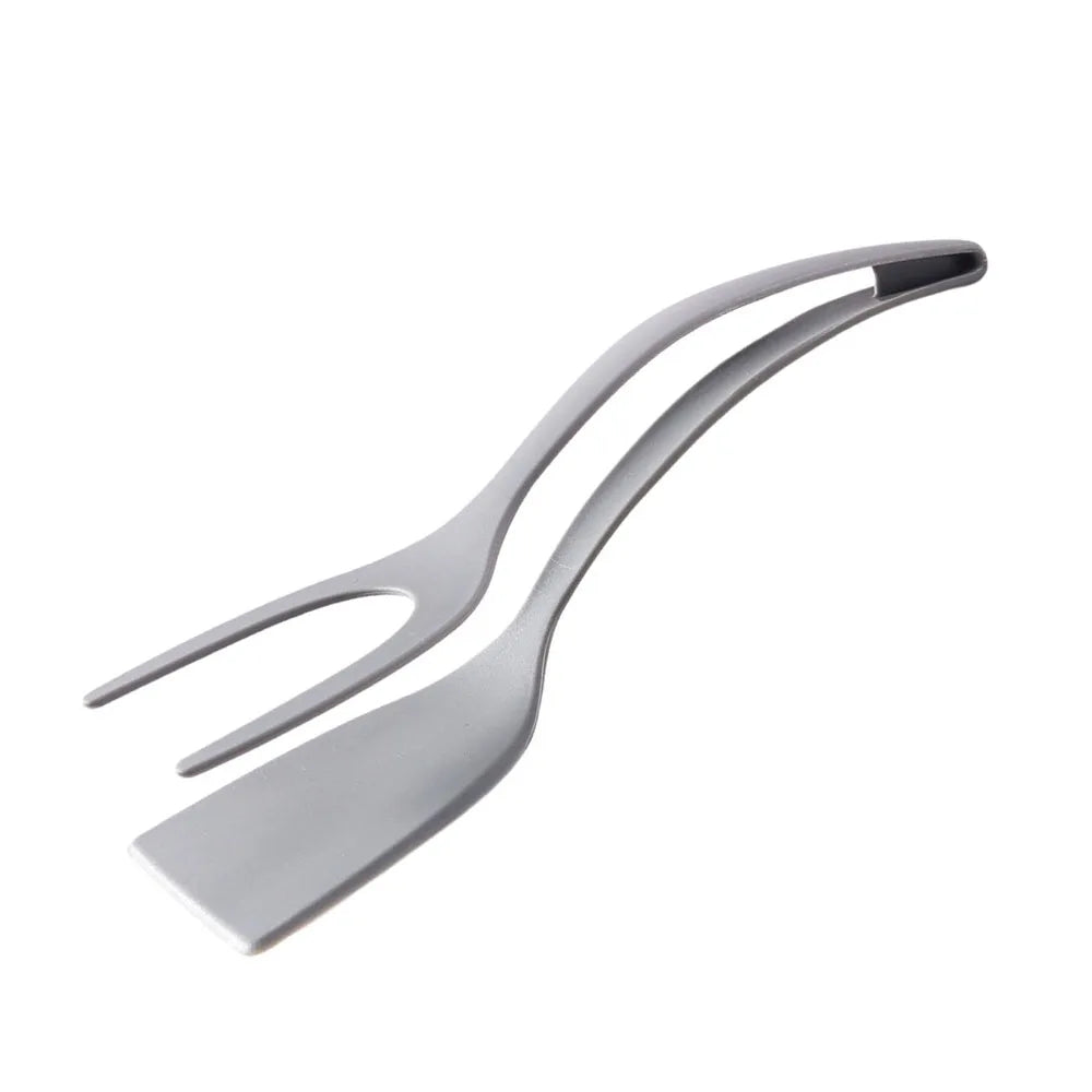 FlipGrip™ 2-in-1 Nylon Grip Flip Tongs | Egg, Steak & Pancake Turner Spatula Clamp for Easy Frying and Serving
