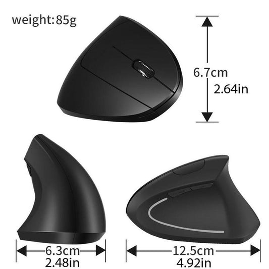 WristEase™ Ergonomic Vertical Optical Mouse | Right-Hand USB Mouse for Office, Gaming & Laptop Use (1 Count)