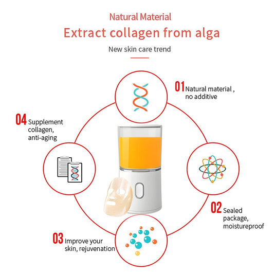 GlowMelt™ DIY Smart Face Mask Maker | Natural Fruit & Collagen Facial Mask Machine for Personalized Skin Care