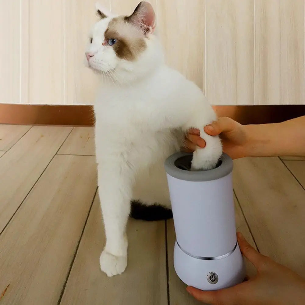PawEase™ USB Rechargeable Automatic Pet Paw Cleaner | Portable Electric Paw Washer & Massager