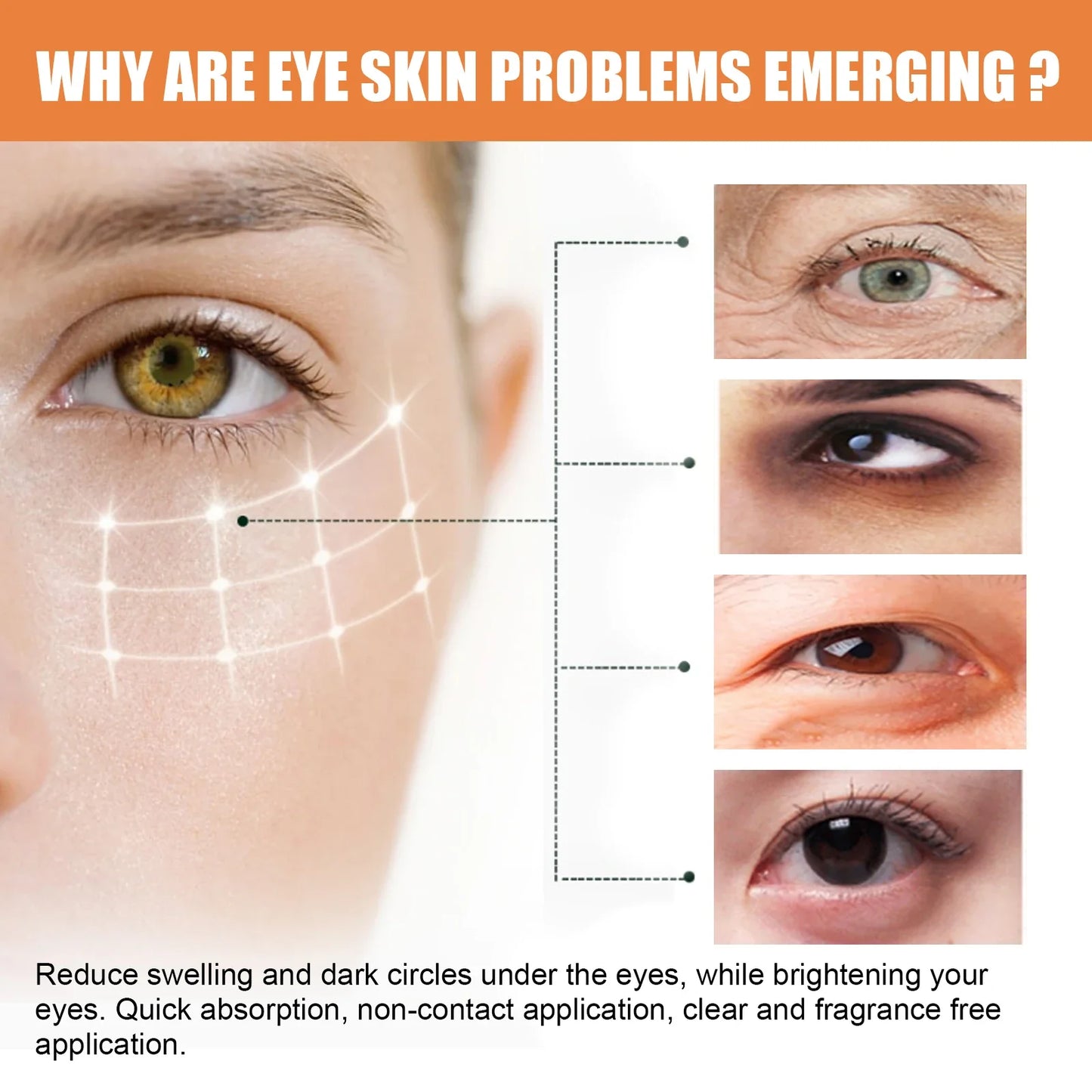 EELHOE® Vitamin C Eye Balm Stick | Moisturizing & Brightening Formula for Dark Circles, Puffiness & Fine Lines