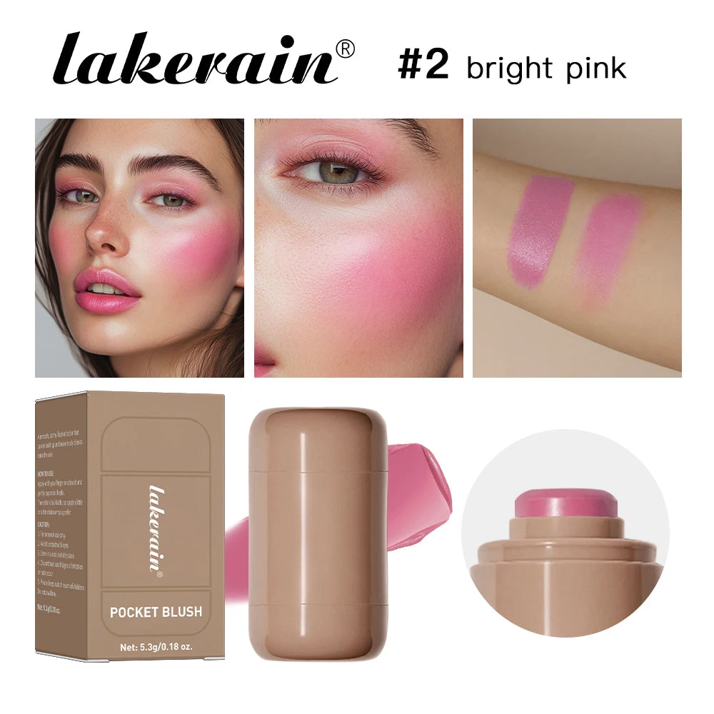 Lakerain® 3in1 Cheek Lip Tinted Moisturized Blush Stick | Silky Smooth Blusher