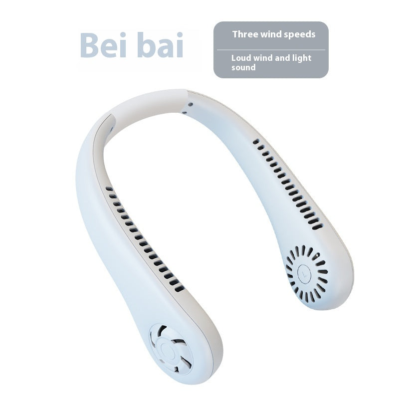 BreezeLoop™ Portable Mini Neck Fan | Rechargeable, Silent & Large-Capacity Cooling for On-the-Go Comfort
