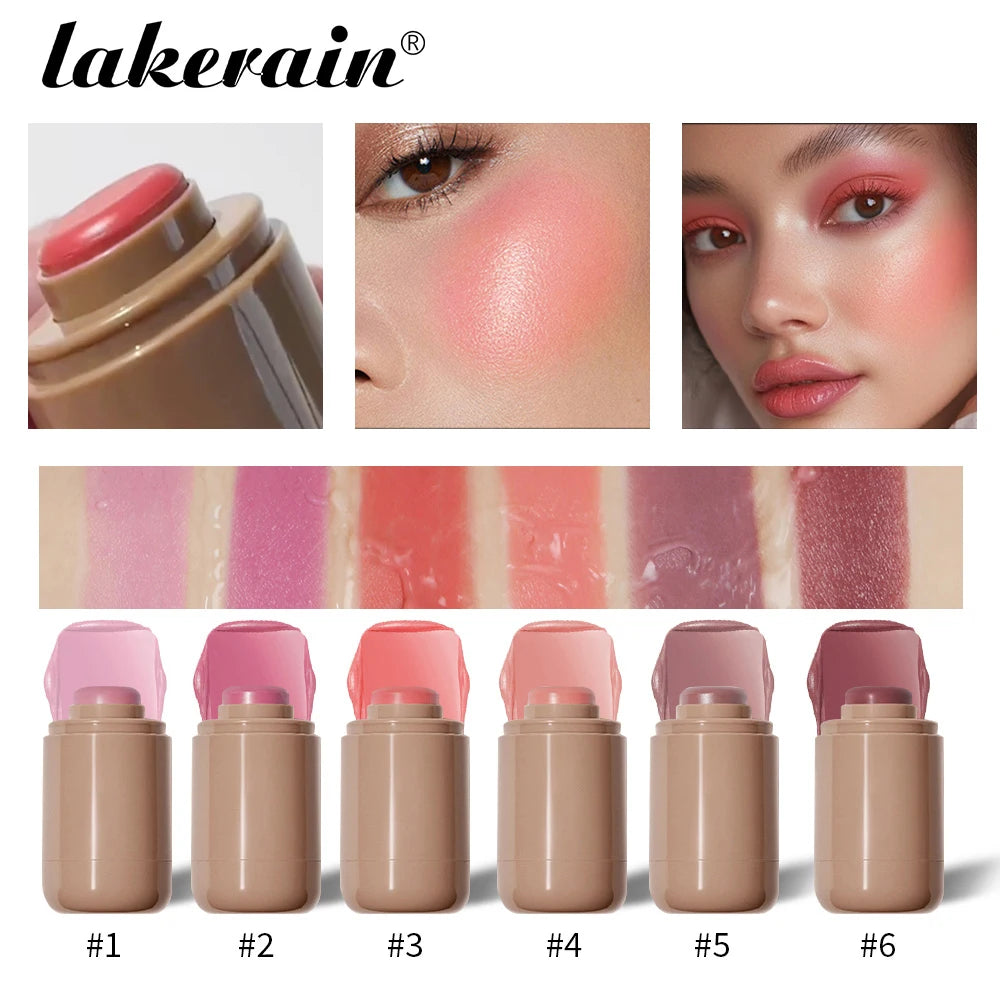 Lakerain® 3in1 Cheek Lip Tinted Moisturized Blush Stick | Silky Smooth Blusher
