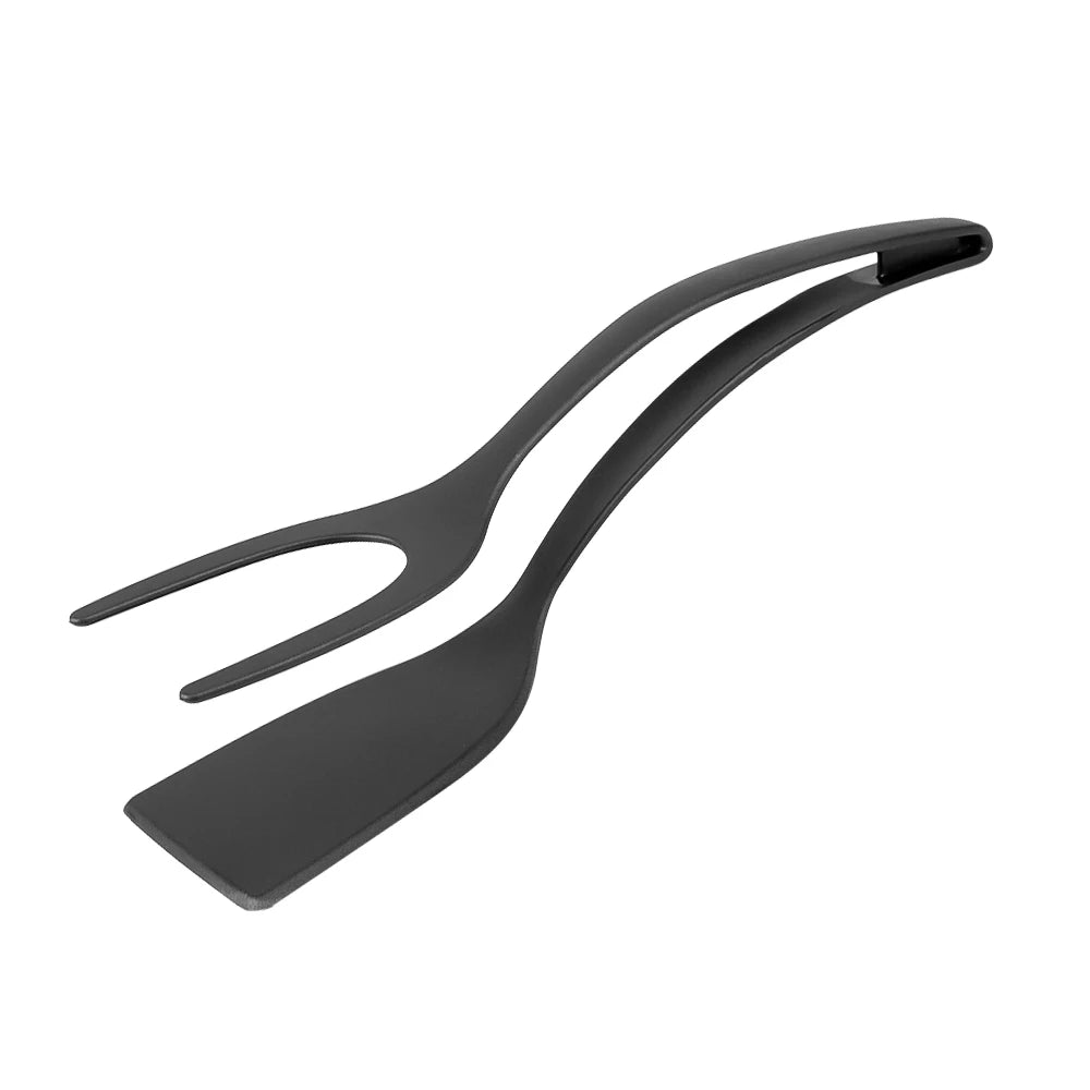 FlipGrip™ 2-in-1 Nylon Grip Flip Tongs | Egg, Steak & Pancake Turner Spatula Clamp for Easy Frying and Serving