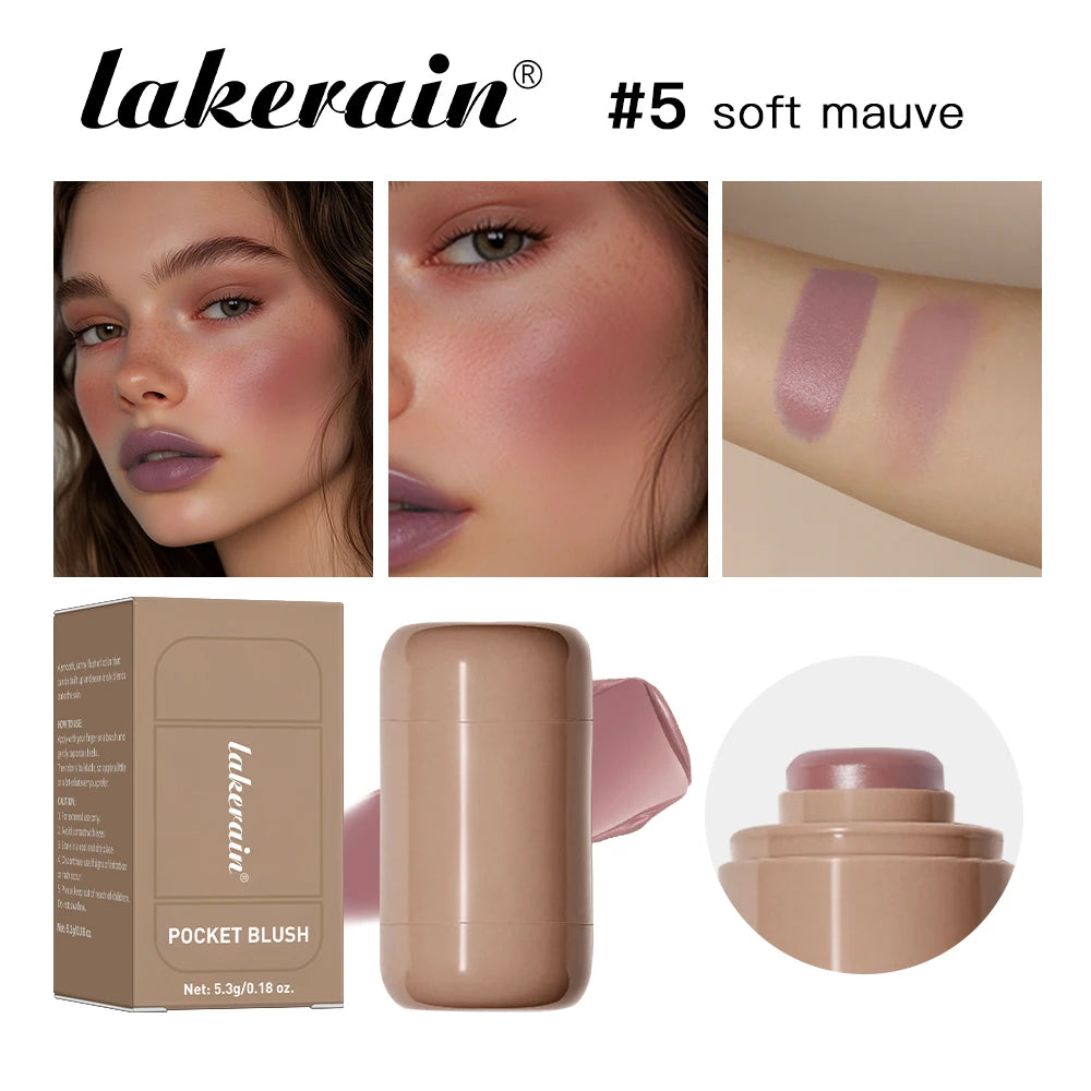 Lakerain® 3in1 Cheek Lip Tinted Moisturized Blush Stick | Silky Smooth Blusher