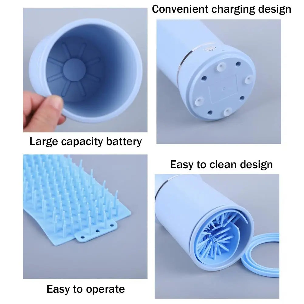 PawEase™ USB Rechargeable Automatic Pet Paw Cleaner | Portable Electric Paw Washer & Massager