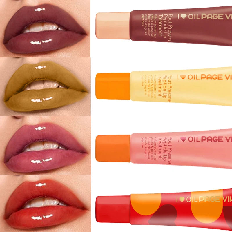 GlosséDew™ Hydrating Peptide Lip Gloss | Transparent Lip Tinted Protection Oil Hydrating