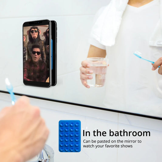 StickEase™ Suction Cup Wall Stand | Multifunctional Silicone Suction Phone Holder | Anti-Slip Single-Sided Leather Case Mount