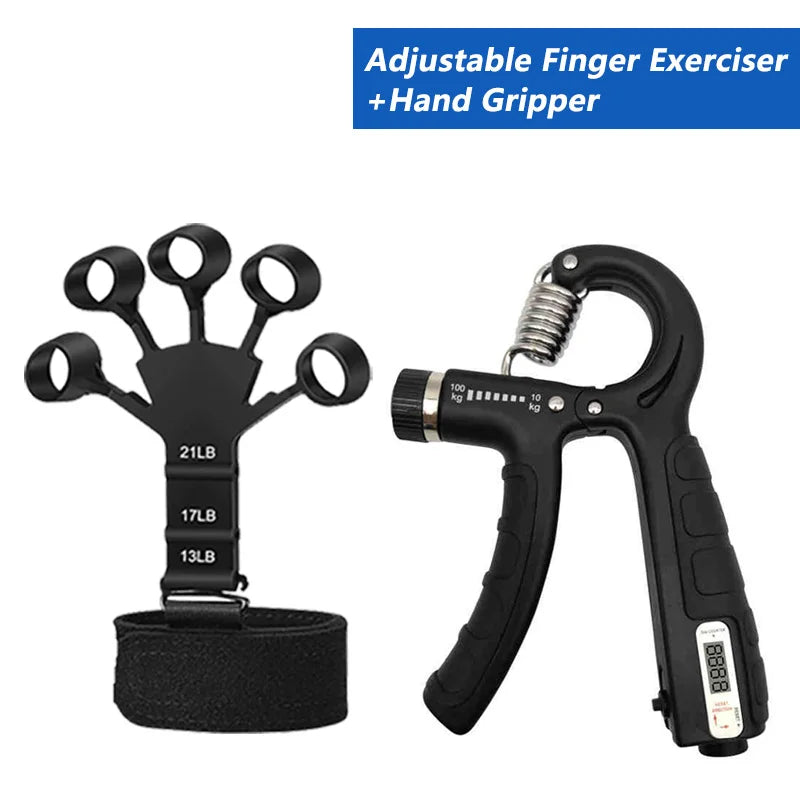 GripForge™ Adjustable Hand Grip Strengthener 5–60Kg | Finger Exerciser for Muscle Training & Injury Recovery