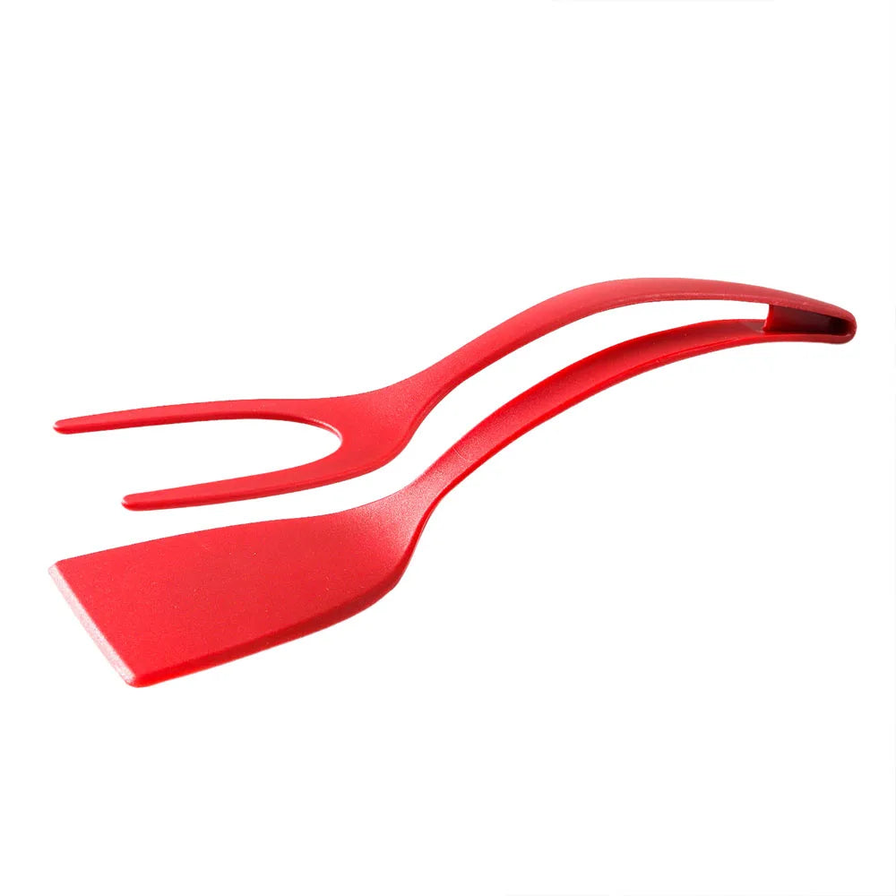 FlipGrip™ 2-in-1 Nylon Grip Flip Tongs | Egg, Steak & Pancake Turner Spatula Clamp for Easy Frying and Serving