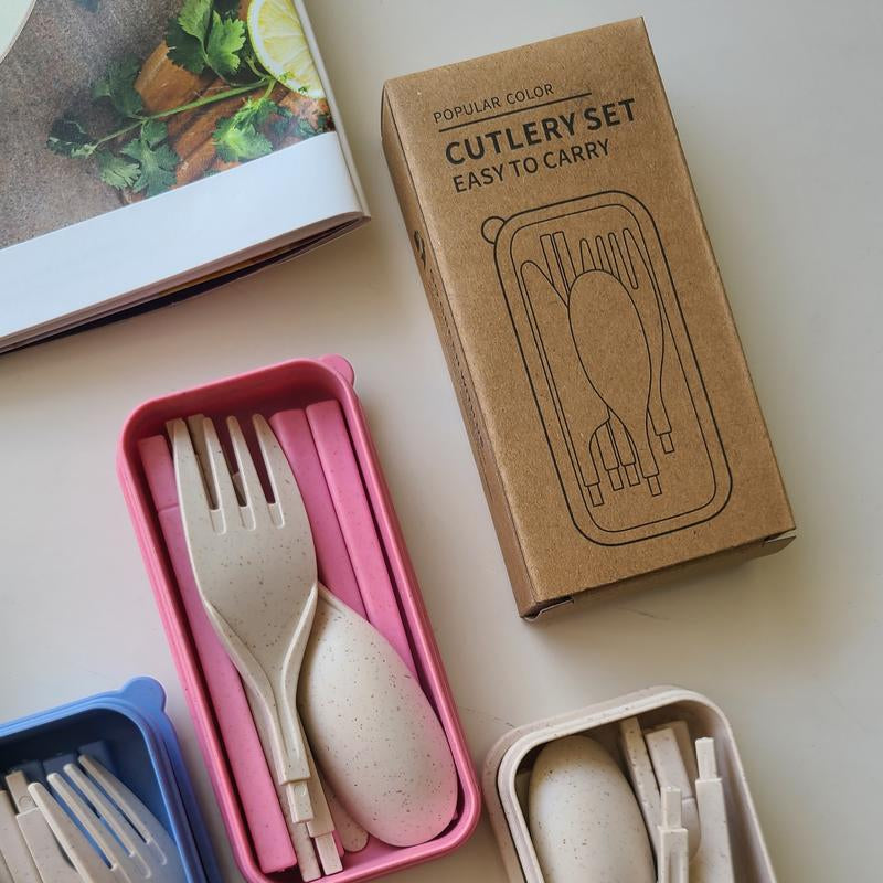 Ecofold™ Reusable Travel Cutlery Set | Foldable, Lightweight & Sustainable Tableware
