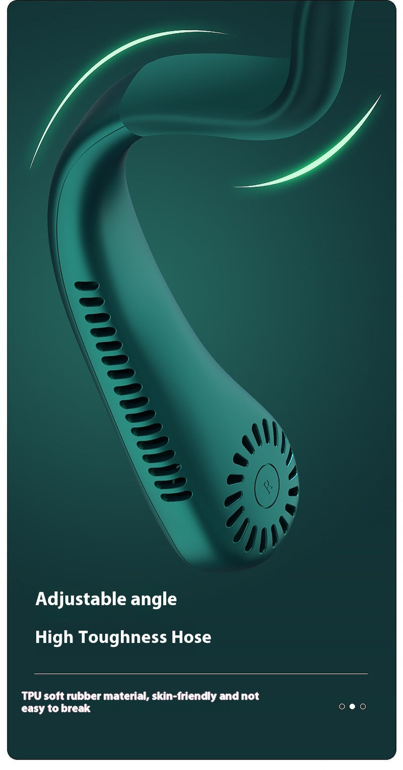BreezeLoop™ Portable Mini Neck Fan | Rechargeable, Silent & Large-Capacity Cooling for On-the-Go Comfort