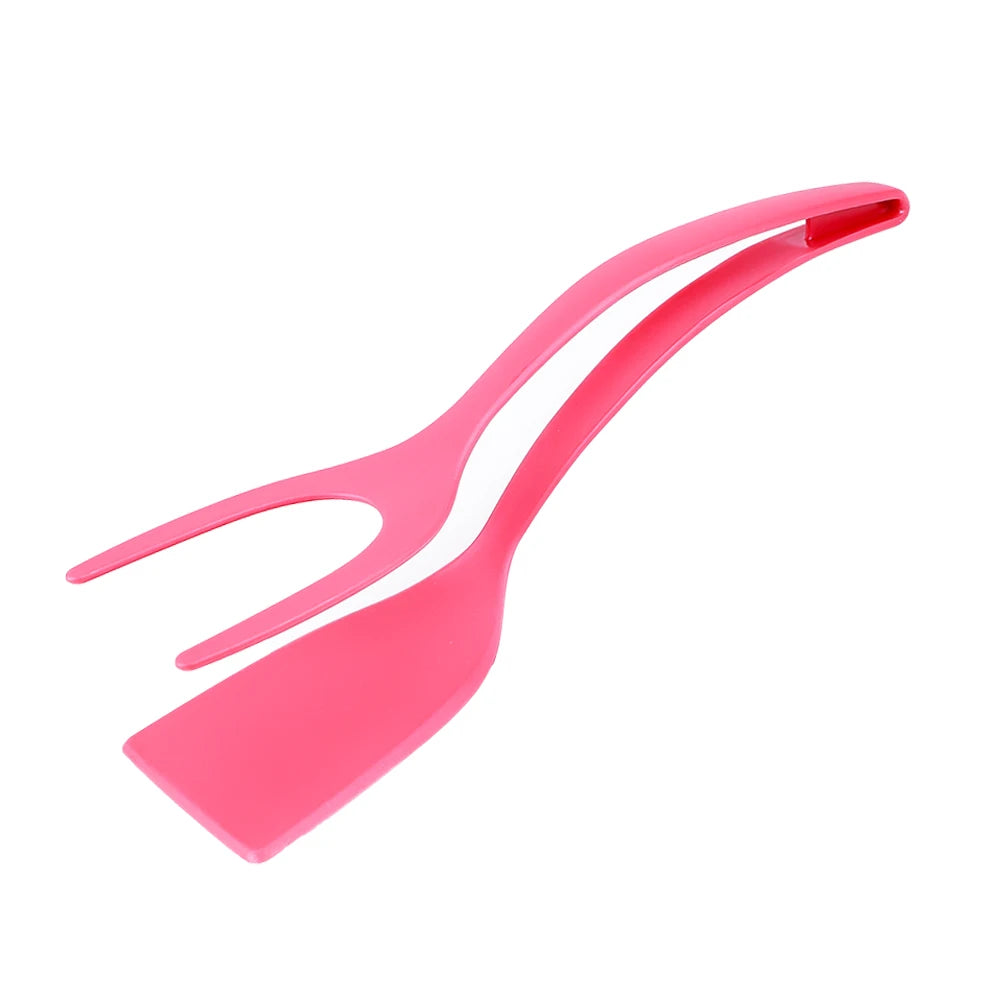 FlipGrip™ 2-in-1 Nylon Grip Flip Tongs | Egg, Steak & Pancake Turner Spatula Clamp for Easy Frying and Serving