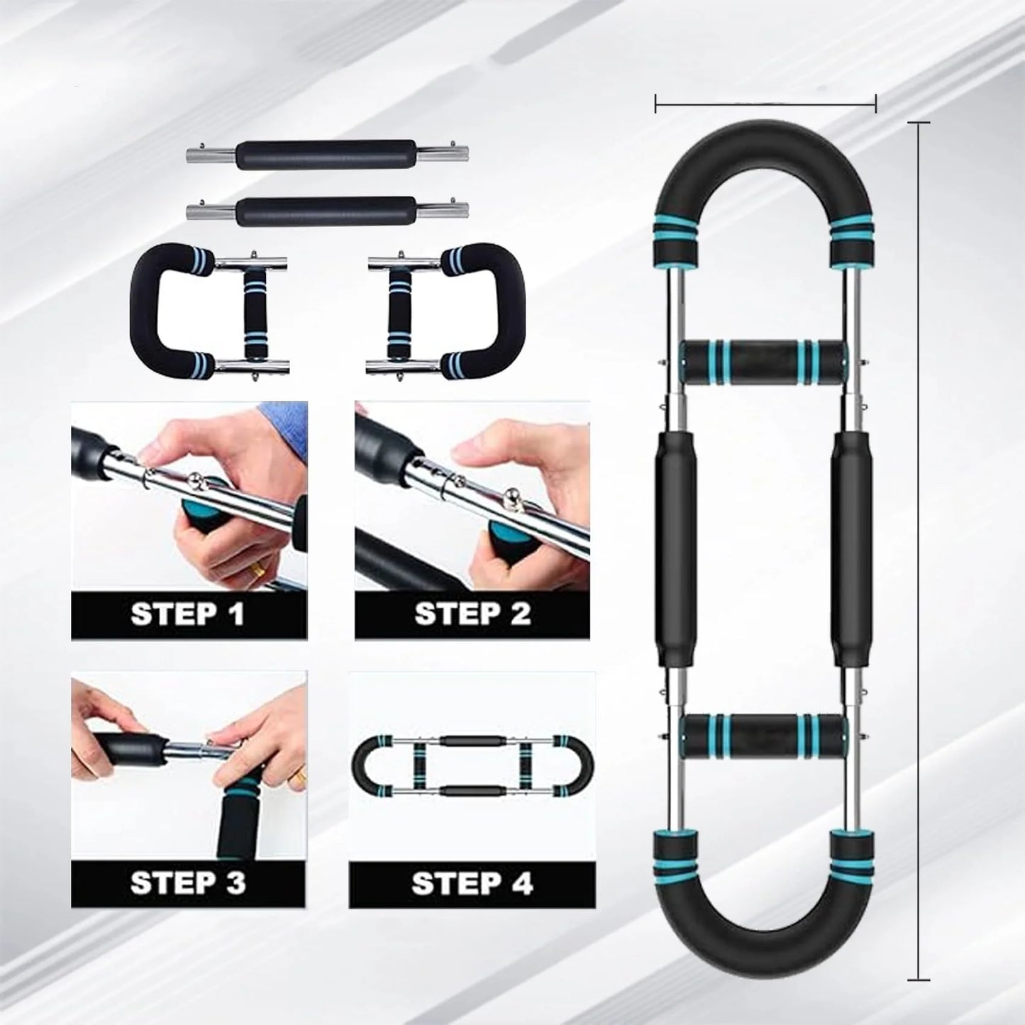 FlexCore™ Adjustable Arm Trainer & Chest Expander | Resistance Bands for Upper Body Strength Training