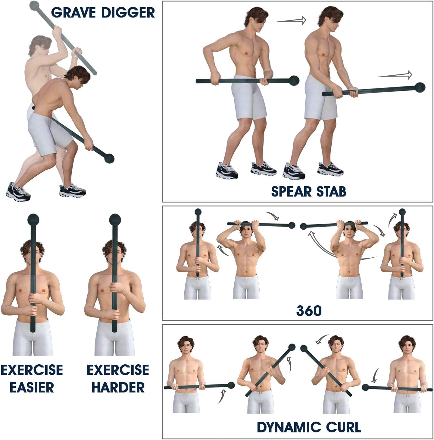 MaceForce™ Steel Mace Bell | ull-Body Strength Training Tool for Shoulder, Grip, and Forearm Workouts, Ideal for Functional Fitness, Rehab & Mobility