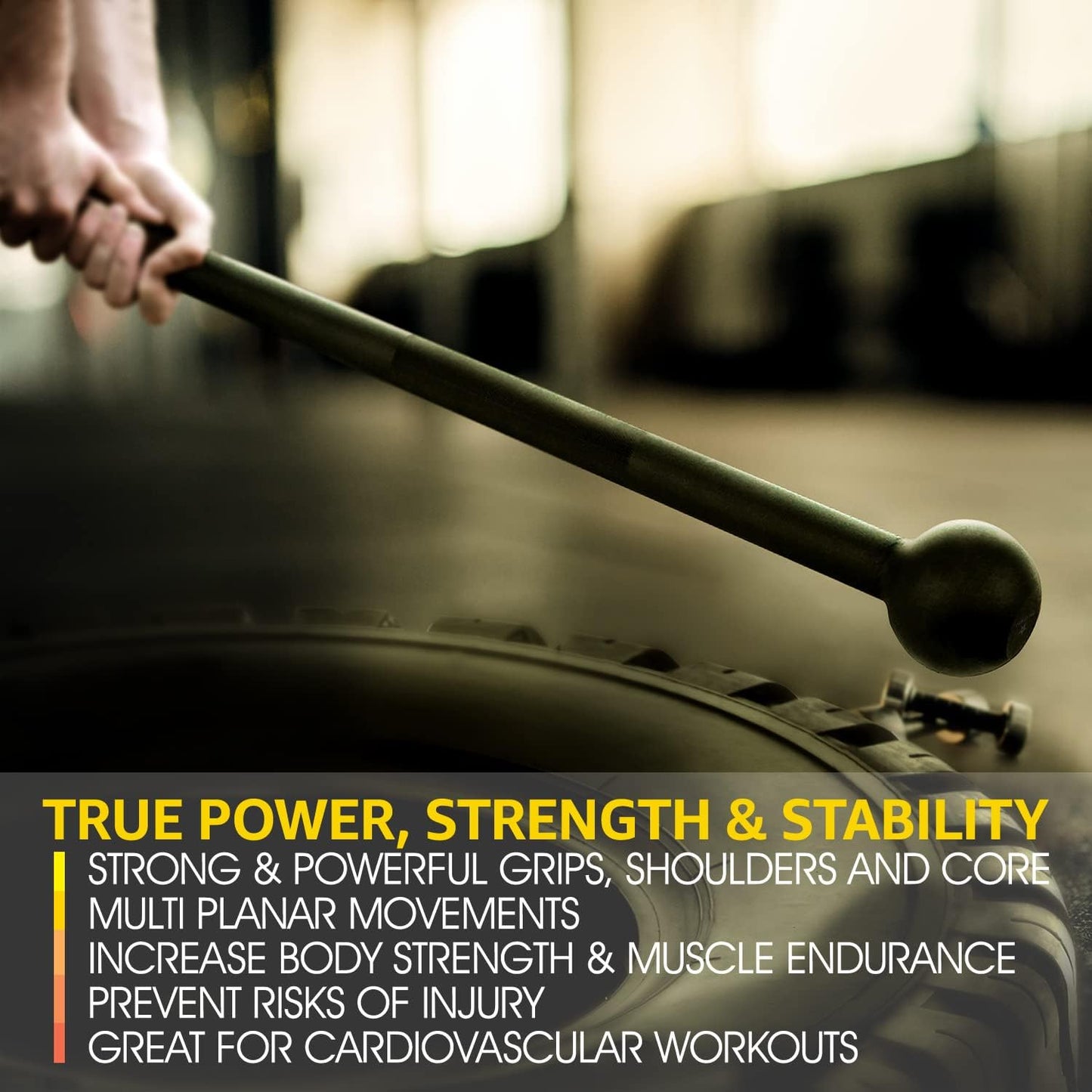 MaceForce™ Steel Mace Bell | ull-Body Strength Training Tool for Shoulder, Grip, and Forearm Workouts, Ideal for Functional Fitness, Rehab & Mobility