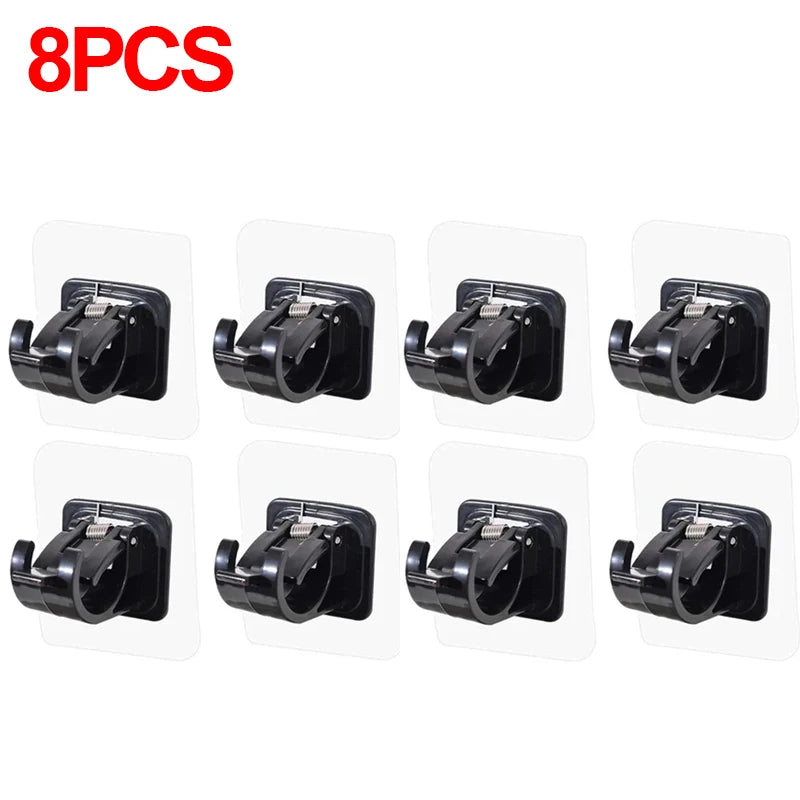 StickHold™ Adjustable Curtain Rod Clips | 2–8PCS Self-Adhesive | No-Drill Wall Hooks for Shower & Curtain Rods