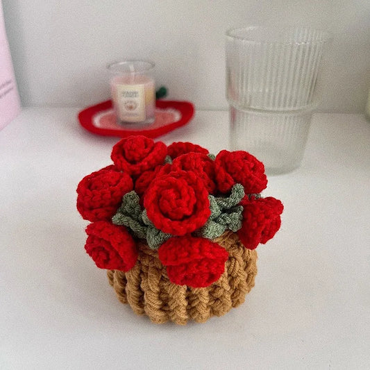 CozyPetal™ Mini Rose Crochet Coaster | Handmade Flower Placemat for Cups & Tea, Elegant Doily Pad for Home Decor, Perfect Mother’s Day or Birthday Gift