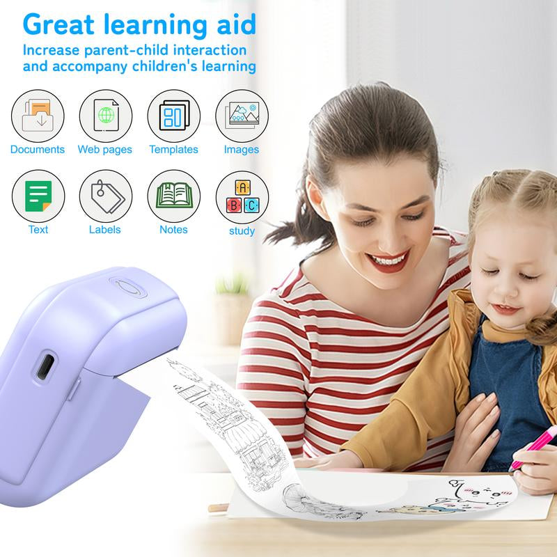PrintPop™ Jueyue X6 Mini Portable Thermal Printer | Bluetooth Sticker Printer with Adhesive Paper
