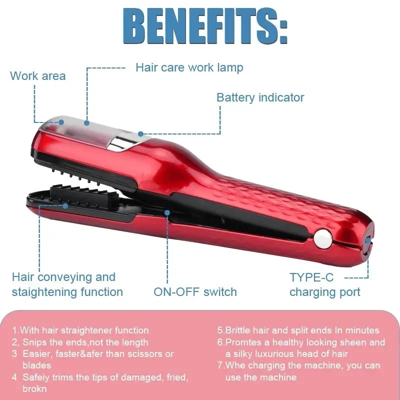 HairMend™ Automatic Split End Trimmer | Split End Remover | Rechargeable Hairdresser
