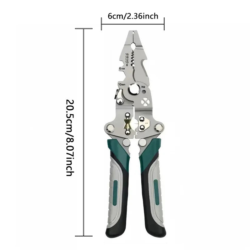 VoltEdge™ Foldable Wire Stripper | Cable Splitter & Winding Pliers