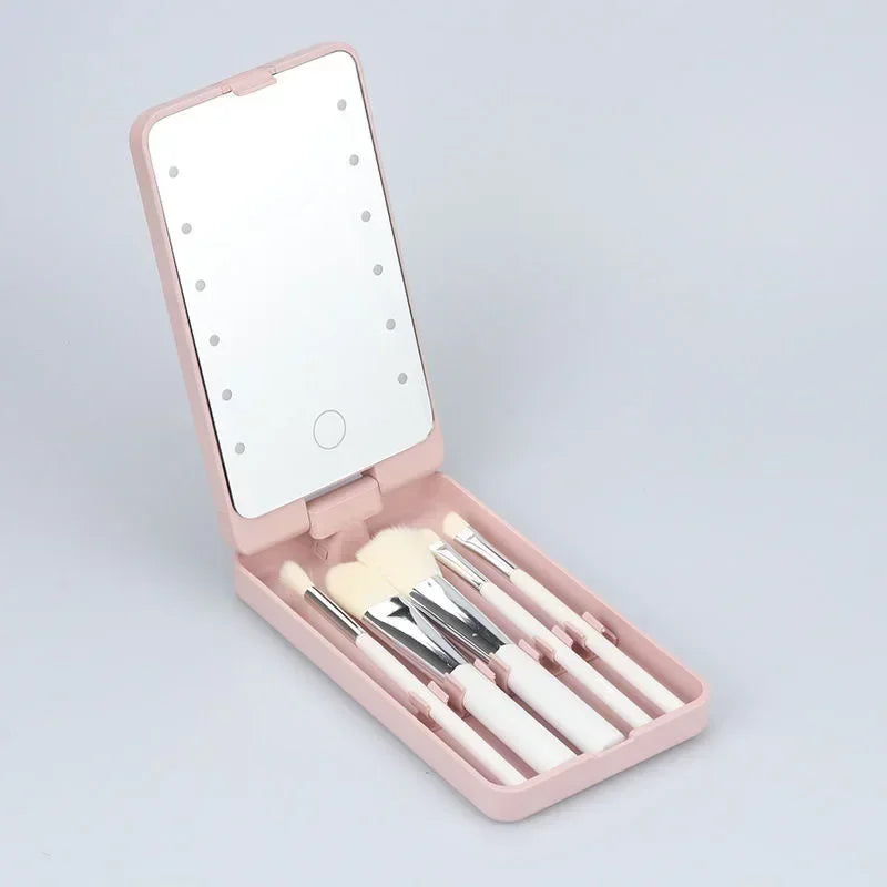 GlamHalo™ Lighted Makeup Mirror | Rotatable Personal Beauty Mirror