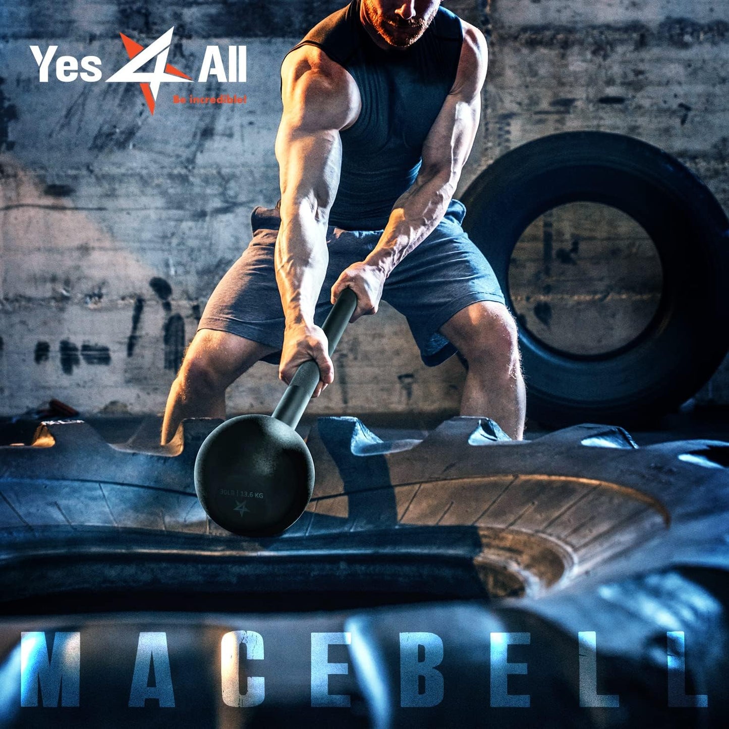 MaceForce™ Steel Mace Bell | ull-Body Strength Training Tool for Shoulder, Grip, and Forearm Workouts, Ideal for Functional Fitness, Rehab & Mobility