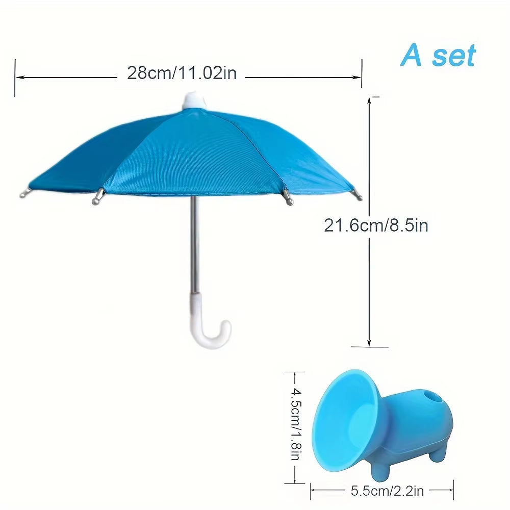 ScreenShade™ | Mini Umbrella for Smart Phone with Suction Cup Holder