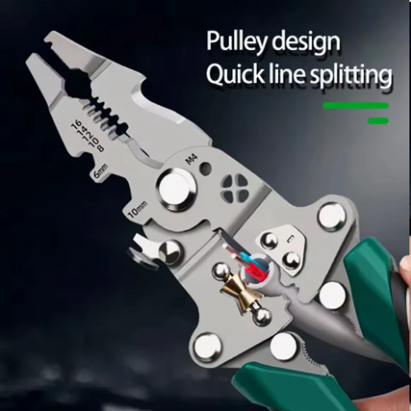 VoltEdge™ Foldable Wire Stripper | Cable Splitter & Winding Pliers