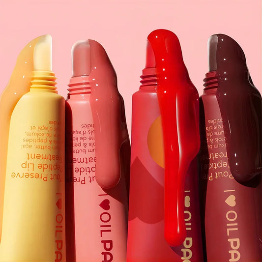 GlosséDew™ Hydrating Peptide Lip Gloss | Transparent Lip Tinted Protection Oil Hydrating