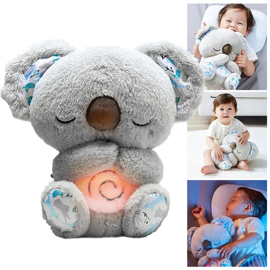CuddleKoala™ Breathing Plush Toy | Soothing Light & Sound Sleep Companion for Newborns and Babies