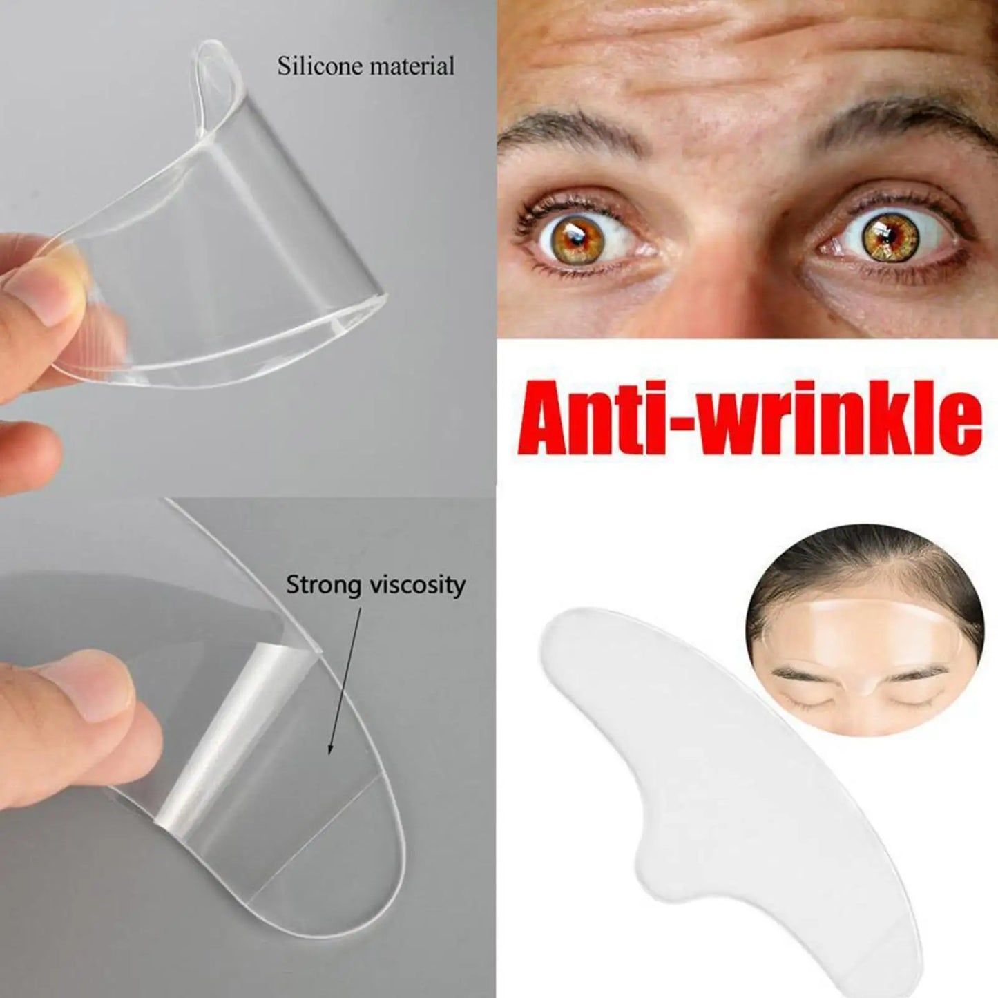 WrinkleFade™ | Anti-Wrinkle Forehead & Eye Gel Patches | Firming Lift-Up Mask Stickers for Fine Line & Aging Care
