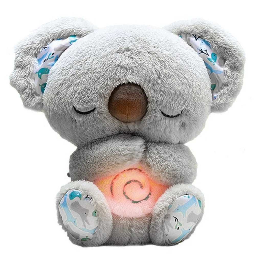 CuddleKoala™ Breathing Plush Toy | Soothing Light & Sound Sleep Companion for Newborns and Babies