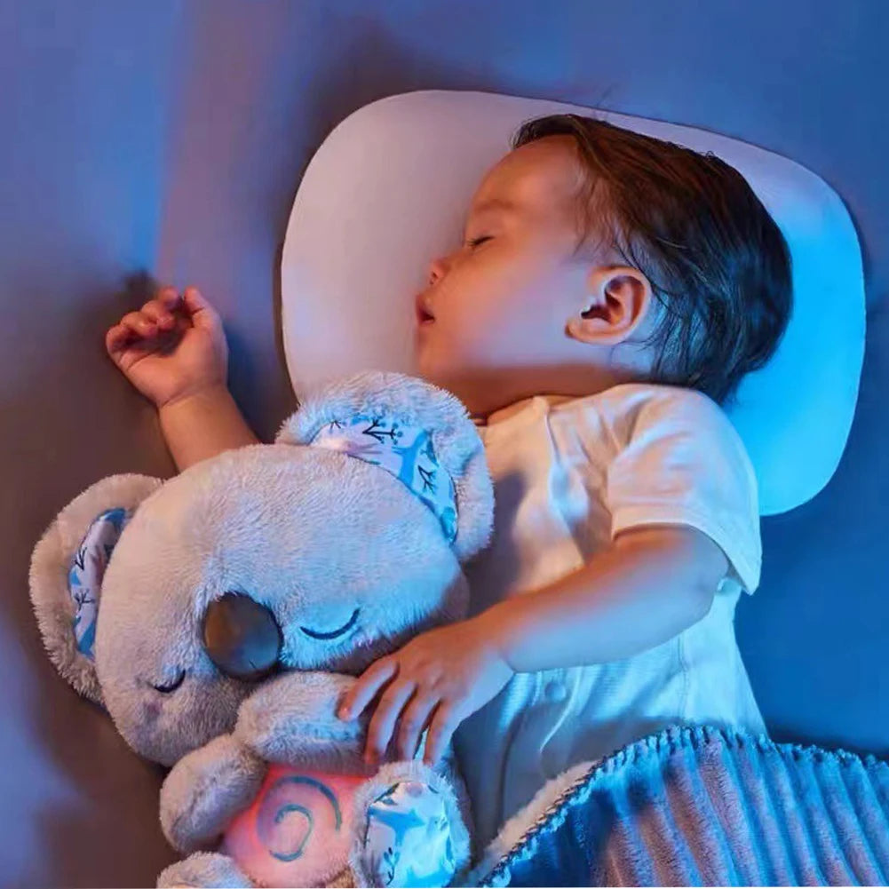 CuddleKoala™ Breathing Plush Toy | Soothing Light & Sound Sleep Companion for Newborns and Babies