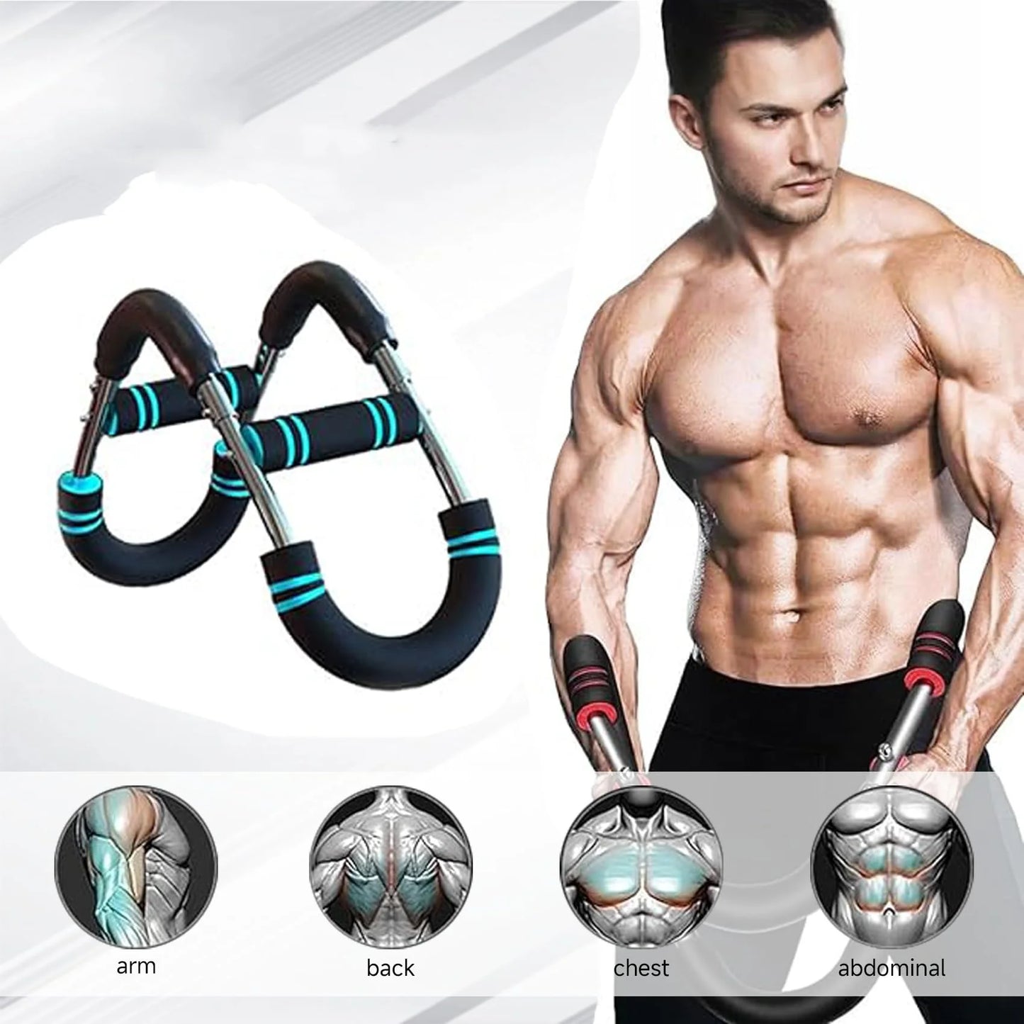 FlexCore™ Adjustable Arm Trainer & Chest Expander | Resistance Bands for Upper Body Strength Training