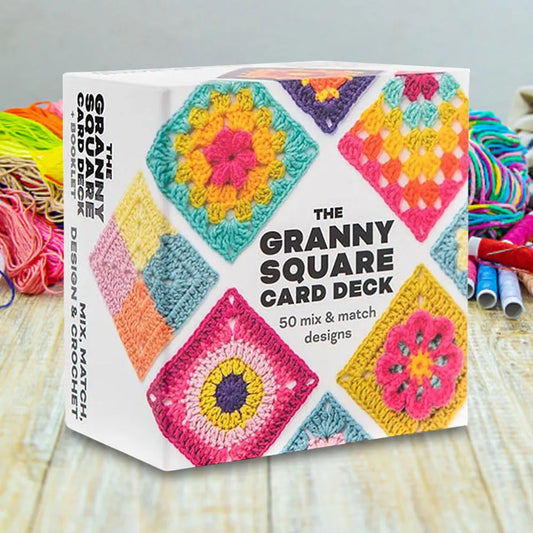 KnitNest™ 50 Crochet Pattern Cards Set for Beginners | Mix & Match DIY Granny Square Designs, Knitting & Craft Idea Kit for Handmade Projects & Gifts