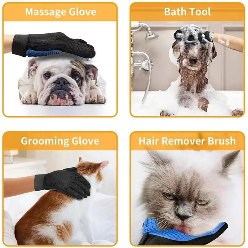 FurSwipe™ Pet Grooming Glove | 5-Finger Hair Remover Brush for Dogs & Cats, Deshedding & Cleaning Tool Gift