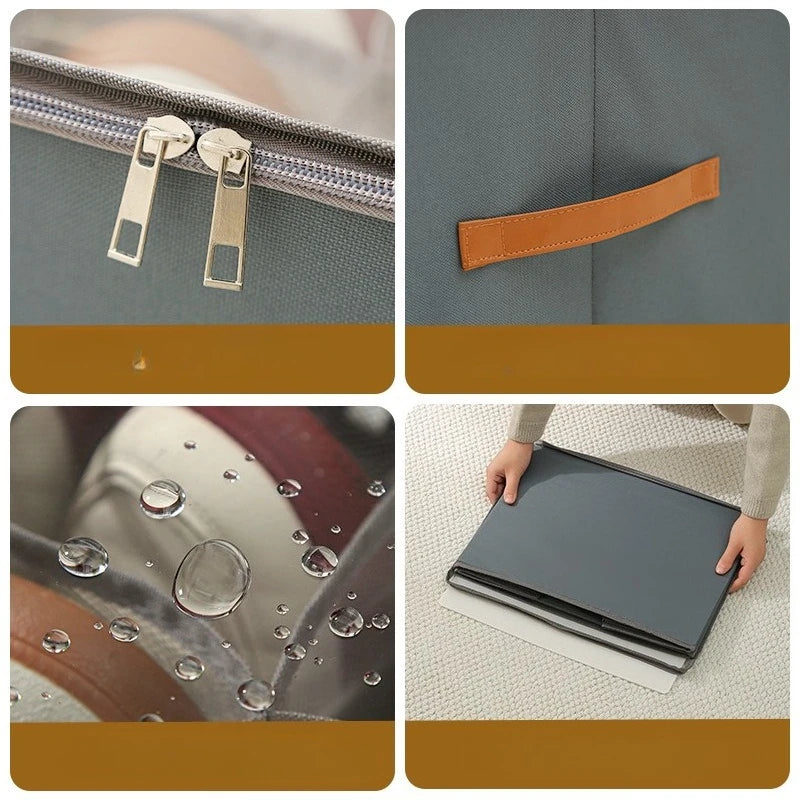 ShoeSavvy™ Foldable Storage Box with Lid | Dustproof Organizer for Shoes, Clothes & Accessories