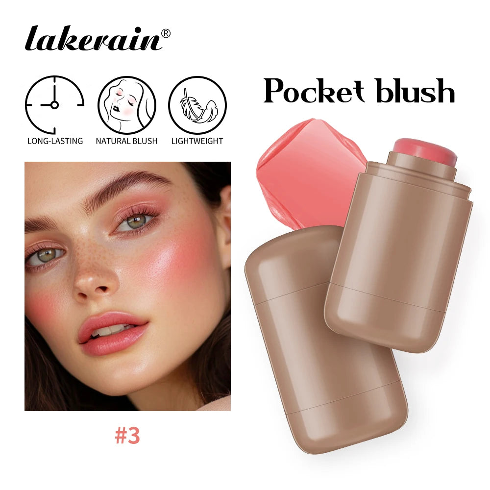 Lakerain® 3in1 Cheek Lip Tinted Moisturized Blush Stick | Silky Smooth Blusher