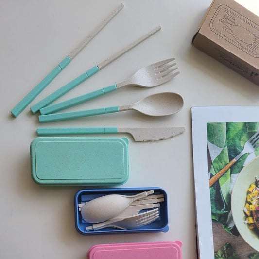 Ecofold™ Reusable Travel Cutlery Set | Foldable, Lightweight & Sustainable Tableware