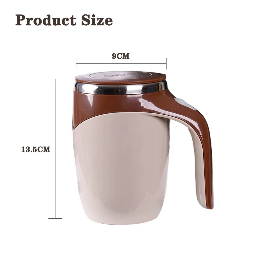 StirMate™ Lazy Auto-Stirring Coffee Mug | Magnetic Rotating Electric Cup with 304 Stainless Steel Interior