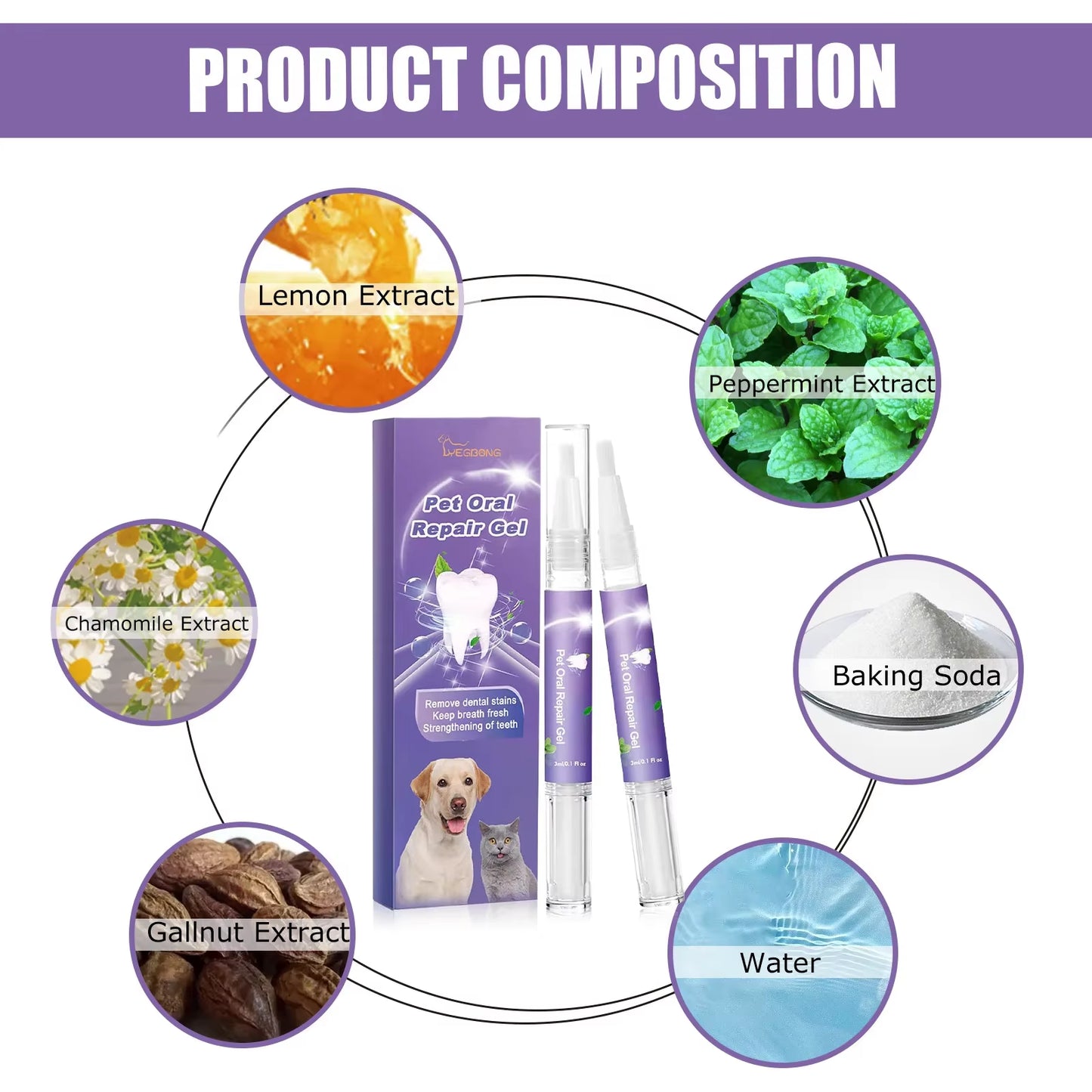 FreshFang™ Pet Teeth Cleaning Pen | Natural Oral Care Gel & Dental Stain Remover for Dogs and Cats