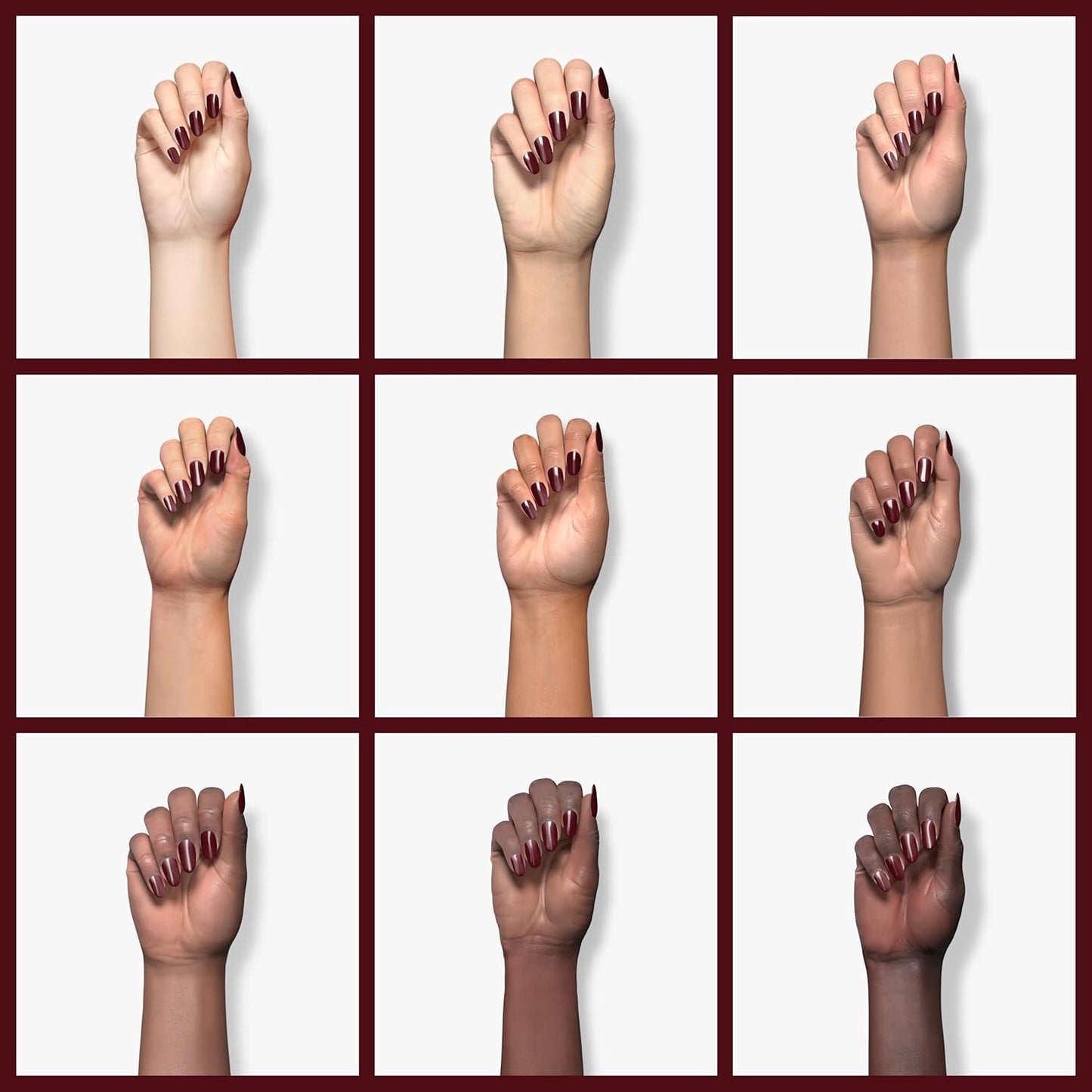 Quick-Dry Nail Polish, 8-Free Vegan, Deep Burgundy, Not so Low-Key, 0.33 Fl Oz