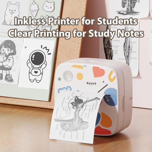 PrintPop™ Graffiti Style Mini Bluetooth Photo Printer | Portable Wireless Thermal Printer with Full Accessories