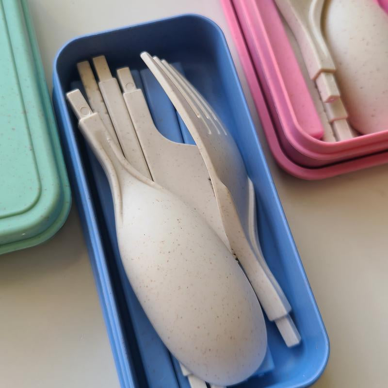 Ecofold™ Reusable Travel Cutlery Set | Foldable, Lightweight & Sustainable Tableware