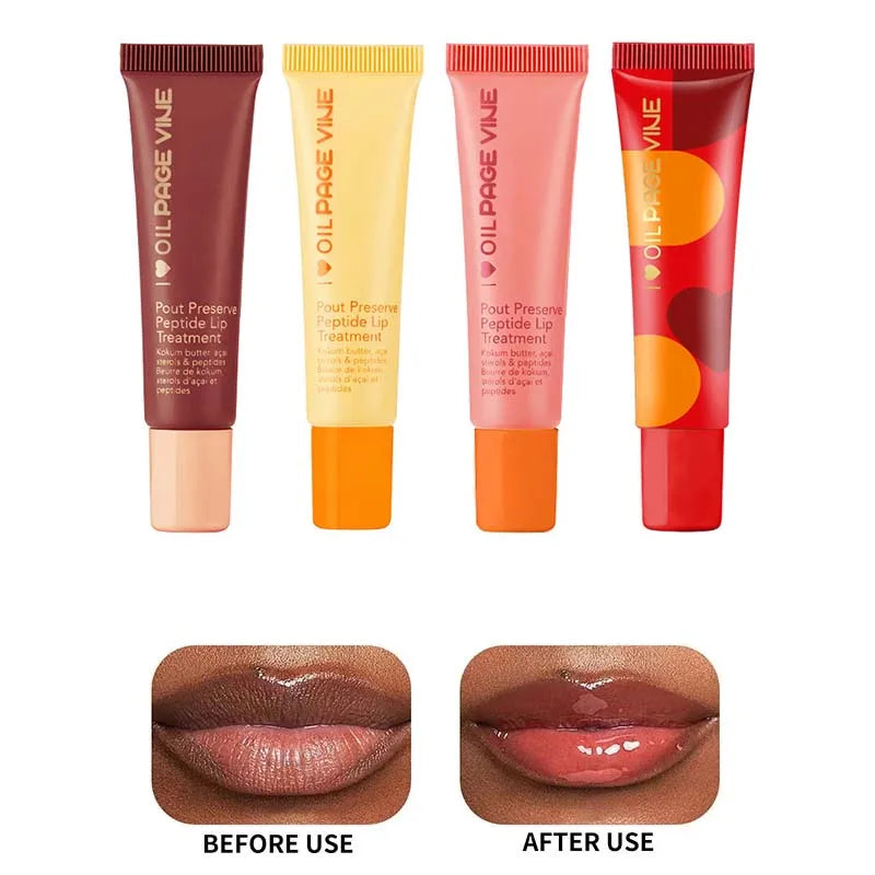 GlosséDew™ Hydrating Peptide Lip Gloss | Transparent Lip Tinted Protection Oil Hydrating