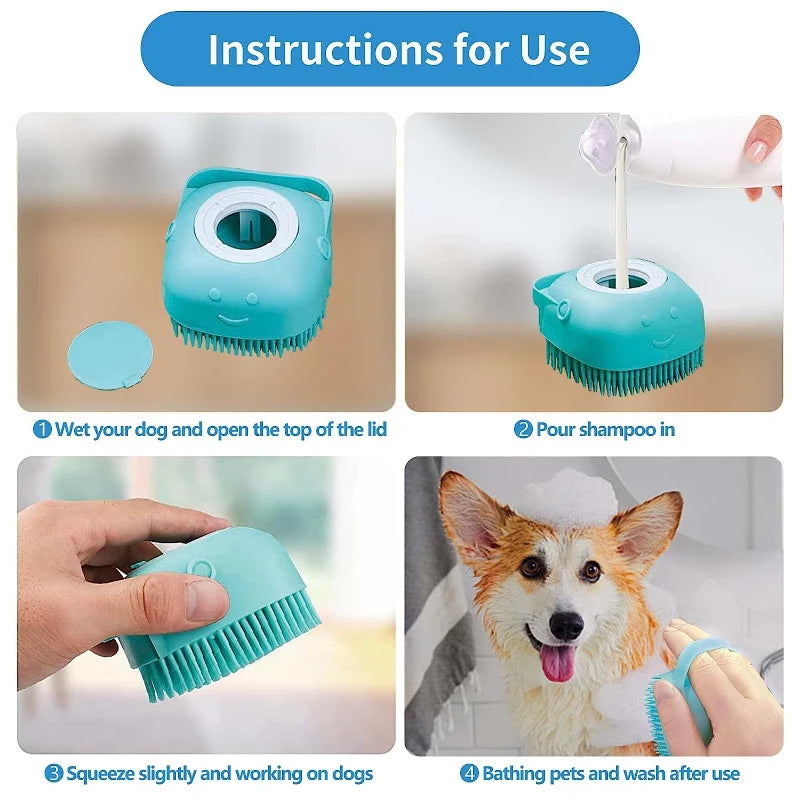 ScrubPaws™ Massage Comb For Dogs and Cats | Grooming Scrubber for Bathing Pets