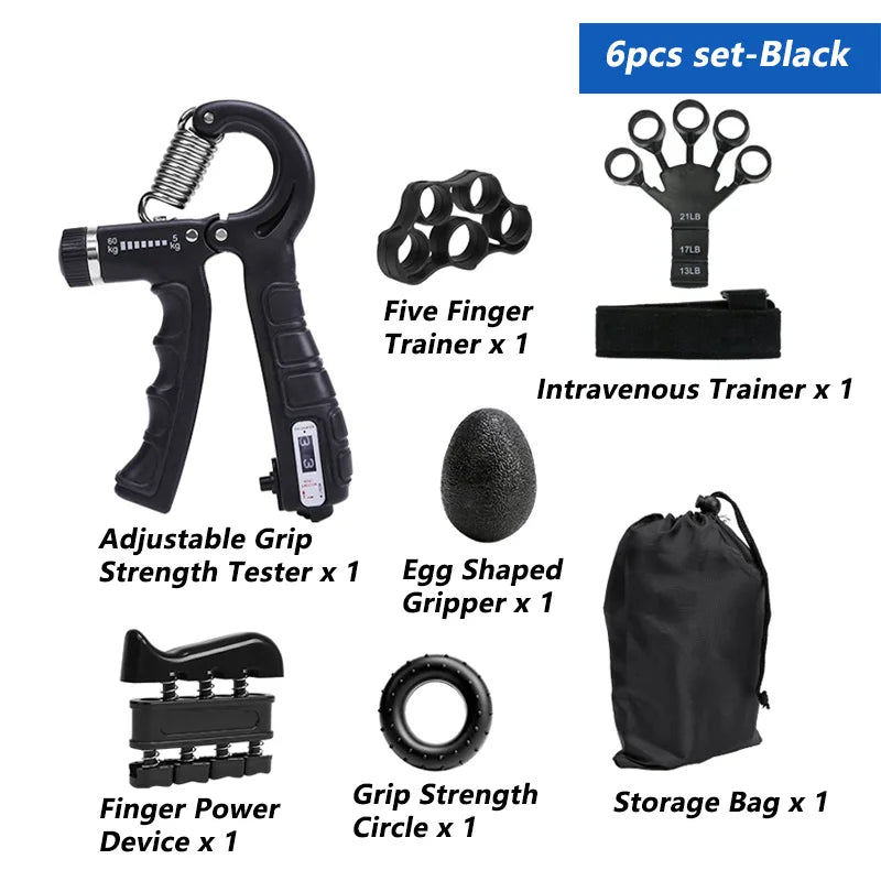 GripForge™ Adjustable Hand Grip Strengthener 5–60Kg | Finger Exerciser for Muscle Training & Injury Recovery