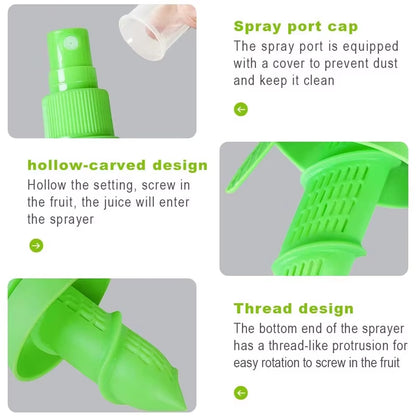 FreshPress™ Manual Citrus Juicer & Lemon Sprayer | Handheld Orange Juice Squeezer & Mist Sprayer for Fresh Flavor in Cooking & Salads